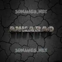 ankarao in Cracked Stone style - 3D name wallpaper