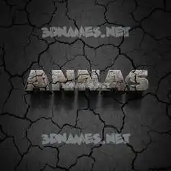 annas in Cracked Stone style - 3D name wallpaper