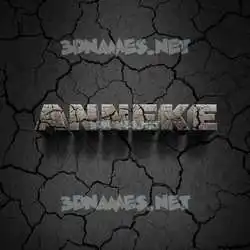 anneke in Cracked Stone style - 3D name wallpaper