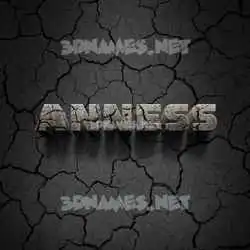 anness in Cracked Stone style - 3D name wallpaper