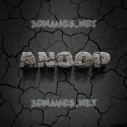 anoop in Cracked Stone style - 3D name wallpaper