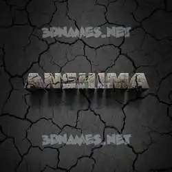 anshima in Cracked Stone style - 3D name wallpaper