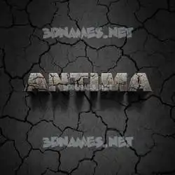 antima in Cracked Stone style - 3D name wallpaper