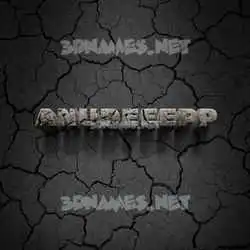 anudeeepp in Cracked Stone style - 3D name wallpaper