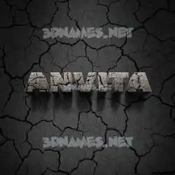 anvita in Cracked Stone style - 3D name wallpaper