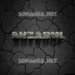 anzarul in Cracked Stone style - 3D name wallpaper