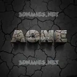 aone in Cracked Stone style - 3D name wallpaper