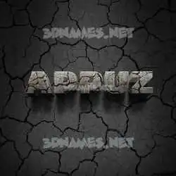 appuz in Cracked Stone style - 3D name wallpaper