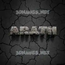 arath in Cracked Stone style - 3D name wallpaper