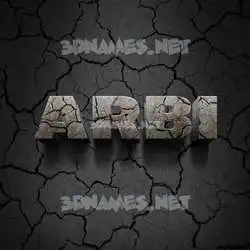 arbi in Cracked Stone style - 3D name wallpaper