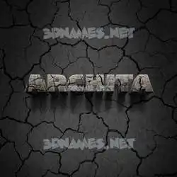 archita in Cracked Stone style - 3D name wallpaper
