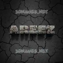 areez in Cracked Stone style - 3D name wallpaper