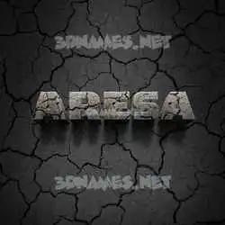 aresa in Cracked Stone style - 3D name wallpaper