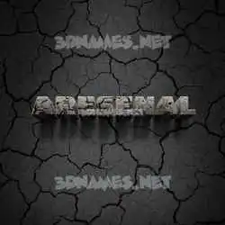 aresenal in Cracked Stone style - 3D name wallpaper