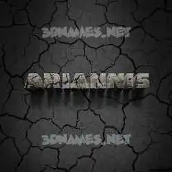 ariannis in Cracked Stone style - 3D name wallpaper