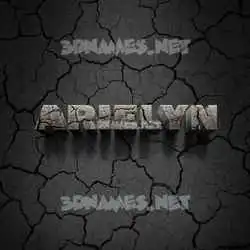 arielyn in Cracked Stone style - 3D name wallpaper