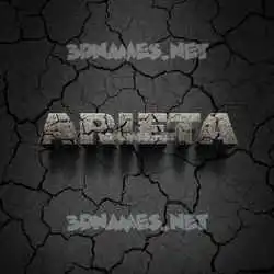 arieta in Cracked Stone style - 3D name wallpaper