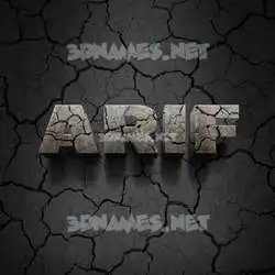 arif in Cracked Stone style - 3D name wallpaper