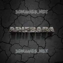 arifbaba in Cracked Stone style - 3D name wallpaper