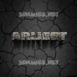 arijeet in Cracked Stone style - 3D name wallpaper
