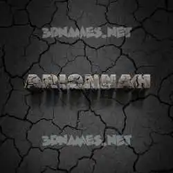 arionnah in Cracked Stone style - 3D name wallpaper