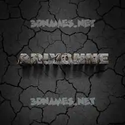 ariyonne in Cracked Stone style - 3D name wallpaper