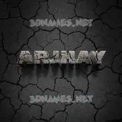 arjhay in Cracked Stone style - 3D name wallpaper