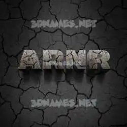 arnr in Cracked Stone style - 3D name wallpaper