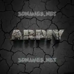 arpiy in Cracked Stone style - 3D name wallpaper