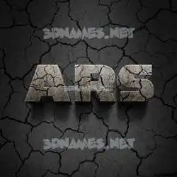 ars in Cracked Stone style - 3D name wallpaper