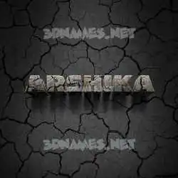 arshika in Cracked Stone style - 3D name wallpaper