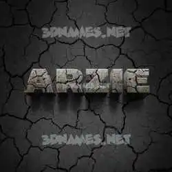 arzie in Cracked Stone style - 3D name wallpaper
