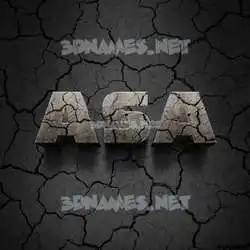 asa in Cracked Stone style - 3D name wallpaper