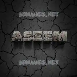 aseem in Cracked Stone style - 3D name wallpaper