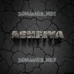 ashfiya in Cracked Stone style - 3D name wallpaper