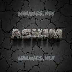 ashim in Cracked Stone style - 3D name wallpaper