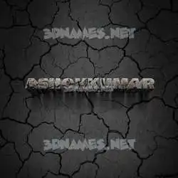 ashokkumar in Cracked Stone style - 3D name wallpaper
