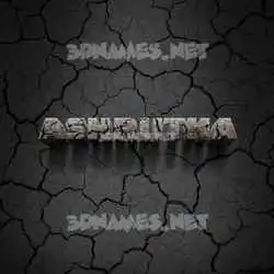 ashrutha in Cracked Stone style - 3D name wallpaper