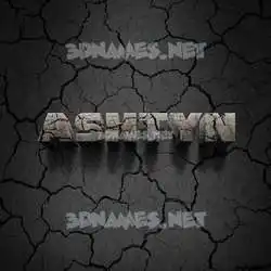 ashtyn in Cracked Stone style - 3D name wallpaper