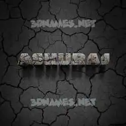 ashuraj in Cracked Stone style - 3D name wallpaper