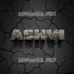 ashvi in Cracked Stone style - 3D name wallpaper