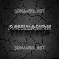 ashwanrh in Cracked Stone style - 3D name wallpaper