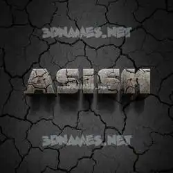 asish in Cracked Stone style - 3D name wallpaper
