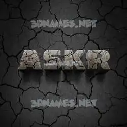 askr in Cracked Stone style - 3D name wallpaper