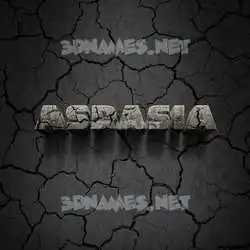 aspasia in Cracked Stone style - 3D name wallpaper