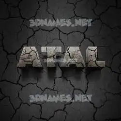 atal in Cracked Stone style - 3D name wallpaper