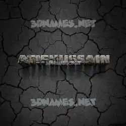 atifhussain in Cracked Stone style - 3D name wallpaper