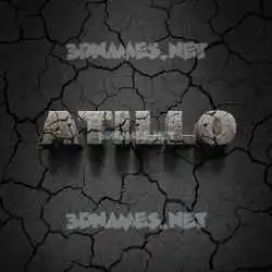atillo in Cracked Stone style - 3D name wallpaper
