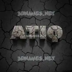 atiq in Cracked Stone style - 3D name wallpaper