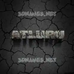 atluru in Cracked Stone style - 3D name wallpaper